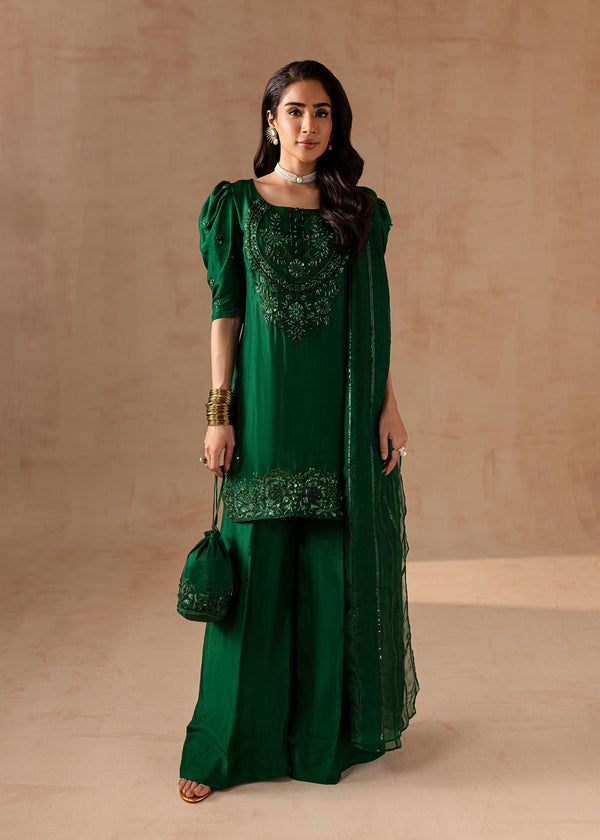 Maria Osama Khan | Noir Bliss Luxury Formals | Emerald Green