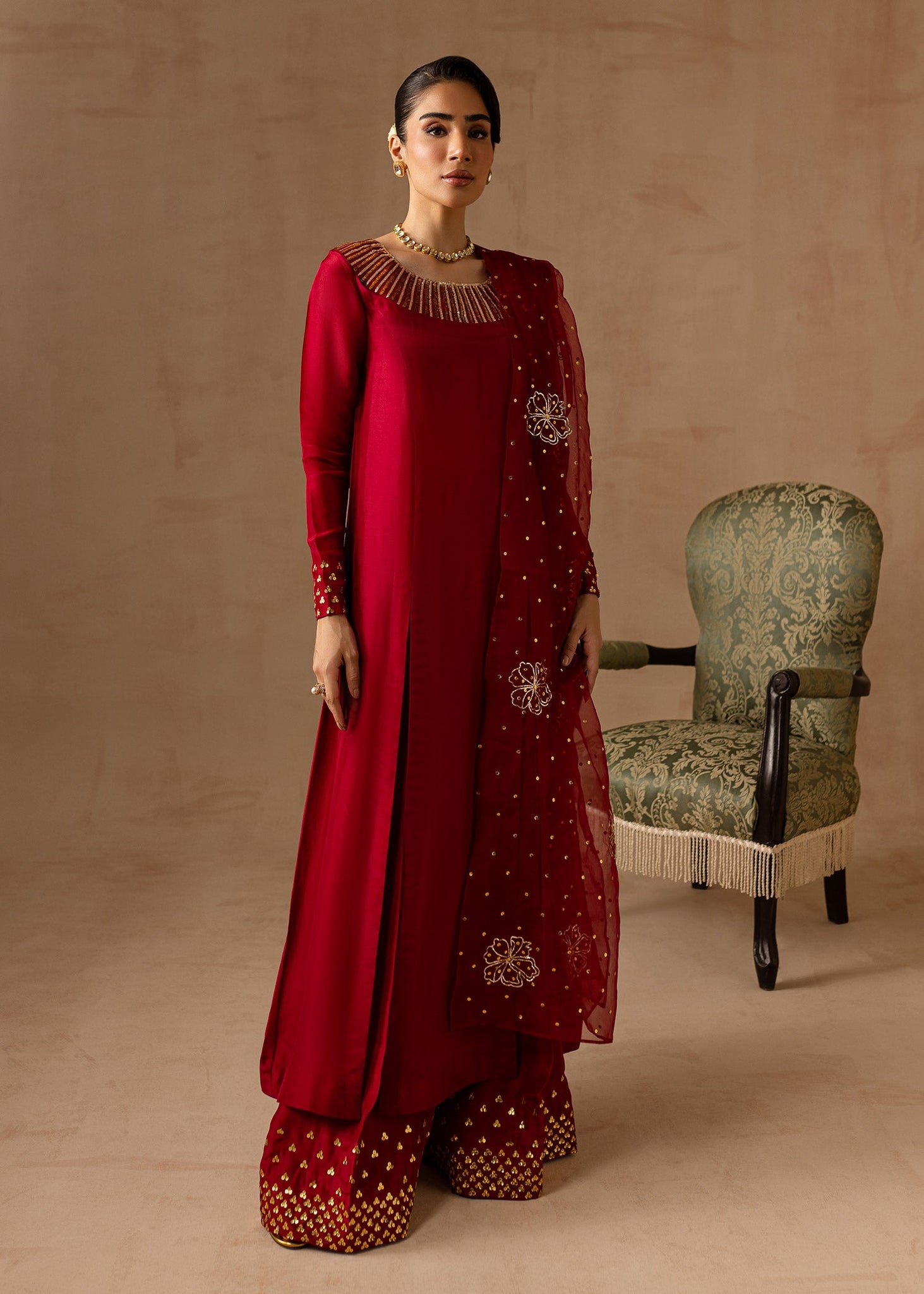 Maria Osama Khan | Noir Bliss Luxury Formals | Ruby