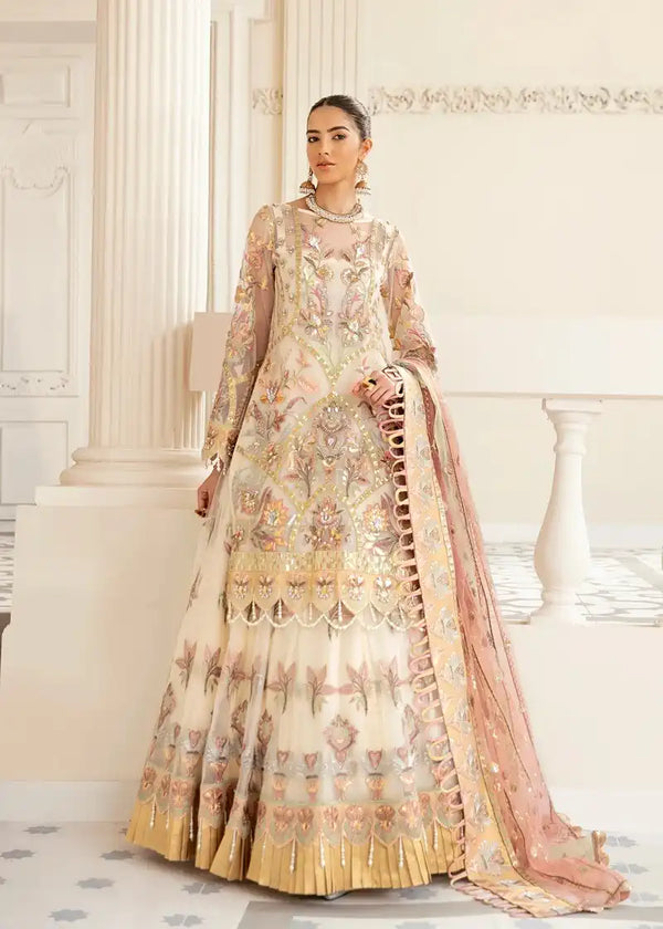 Akbar Aslam | Raqs Collection | Tethoris - Hoorain Designer Wear - Pakistani Ladies Branded Stitched Clothes in United Kingdom, United states, CA and Australia