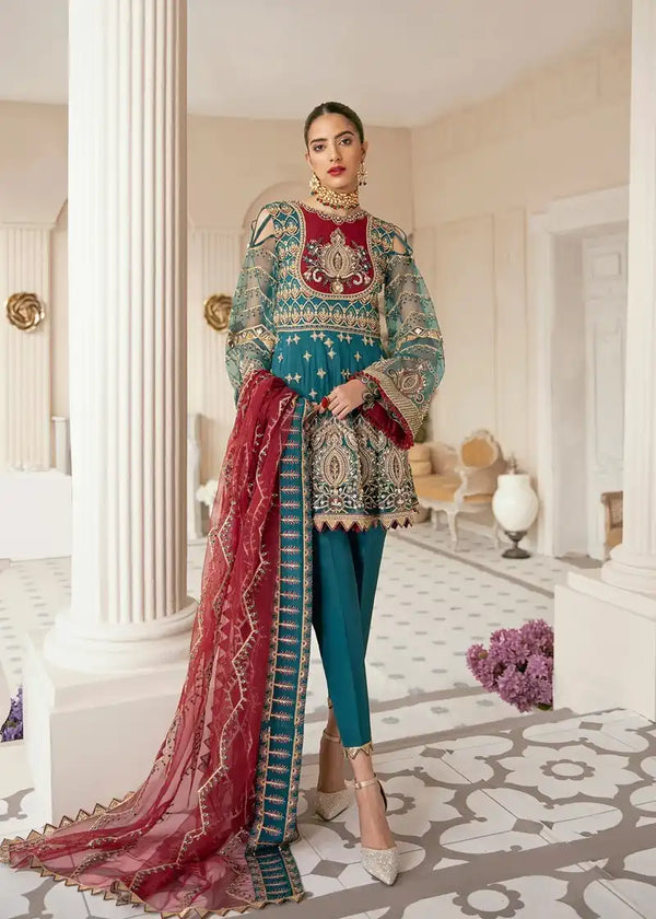 Akbar Aslam | Raqs Collection | Dale - Hoorain Designer Wear - Pakistani Ladies Branded Stitched Clothes in United Kingdom, United states, CA and Australia