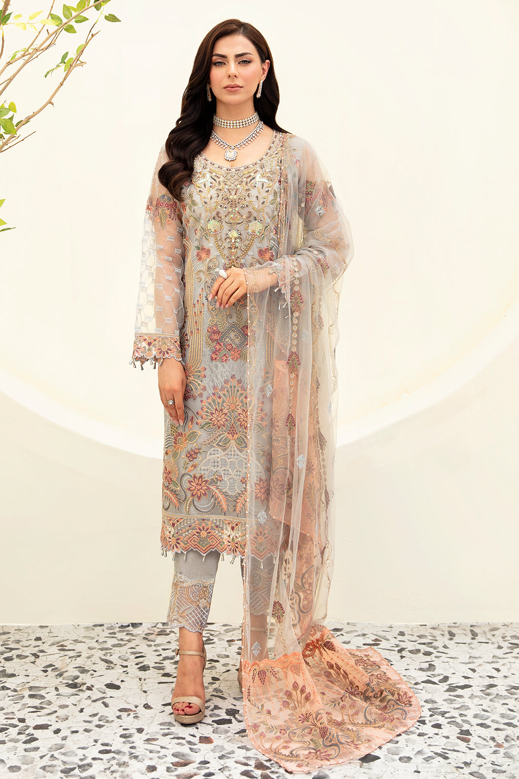 Ramsha | Minhal Organza Collection | M-909 - Pakistani Clothes for women, in United Kingdom and United States