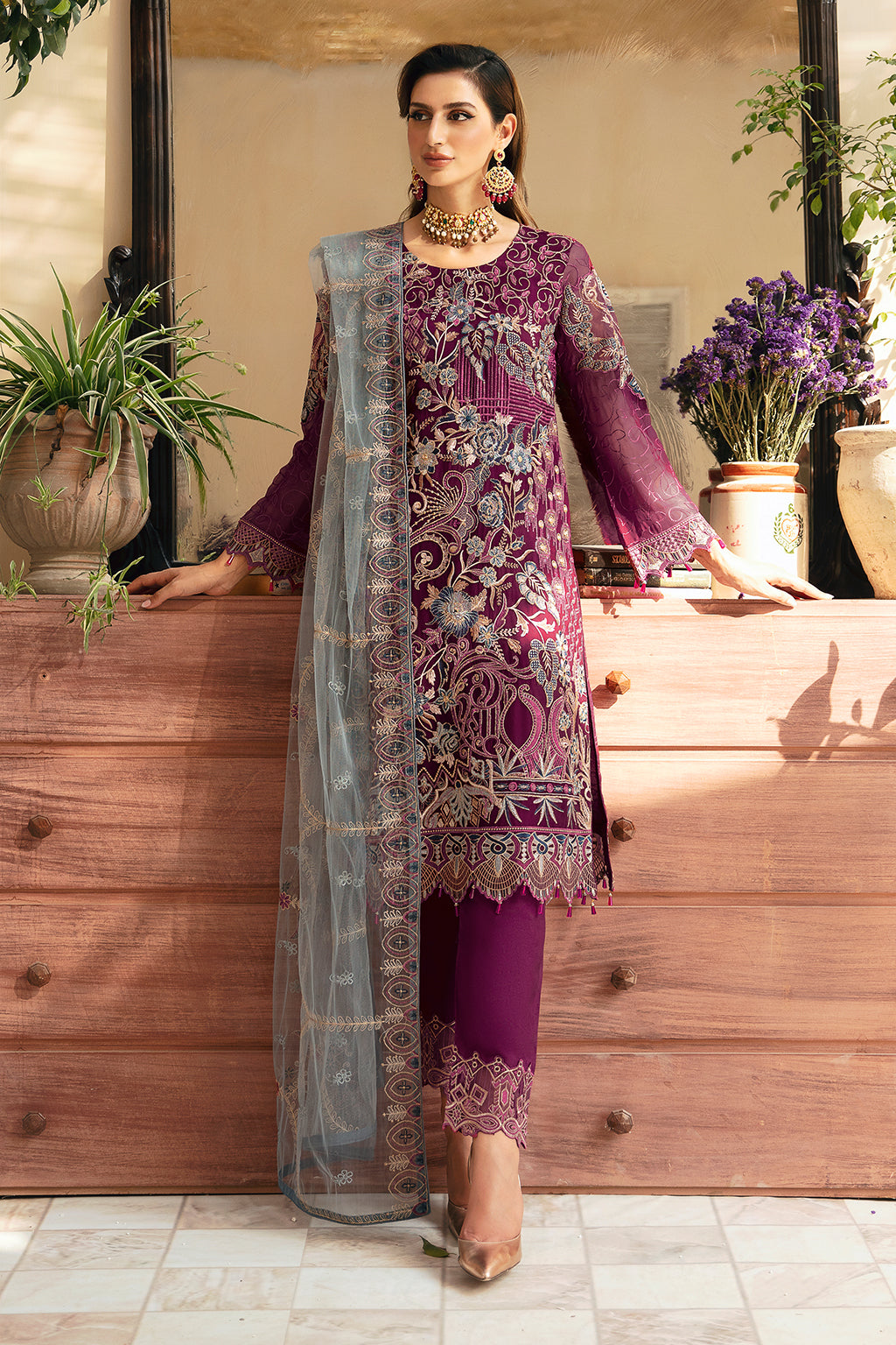 Ramsha | Chevron Chiffon Collection | A-911