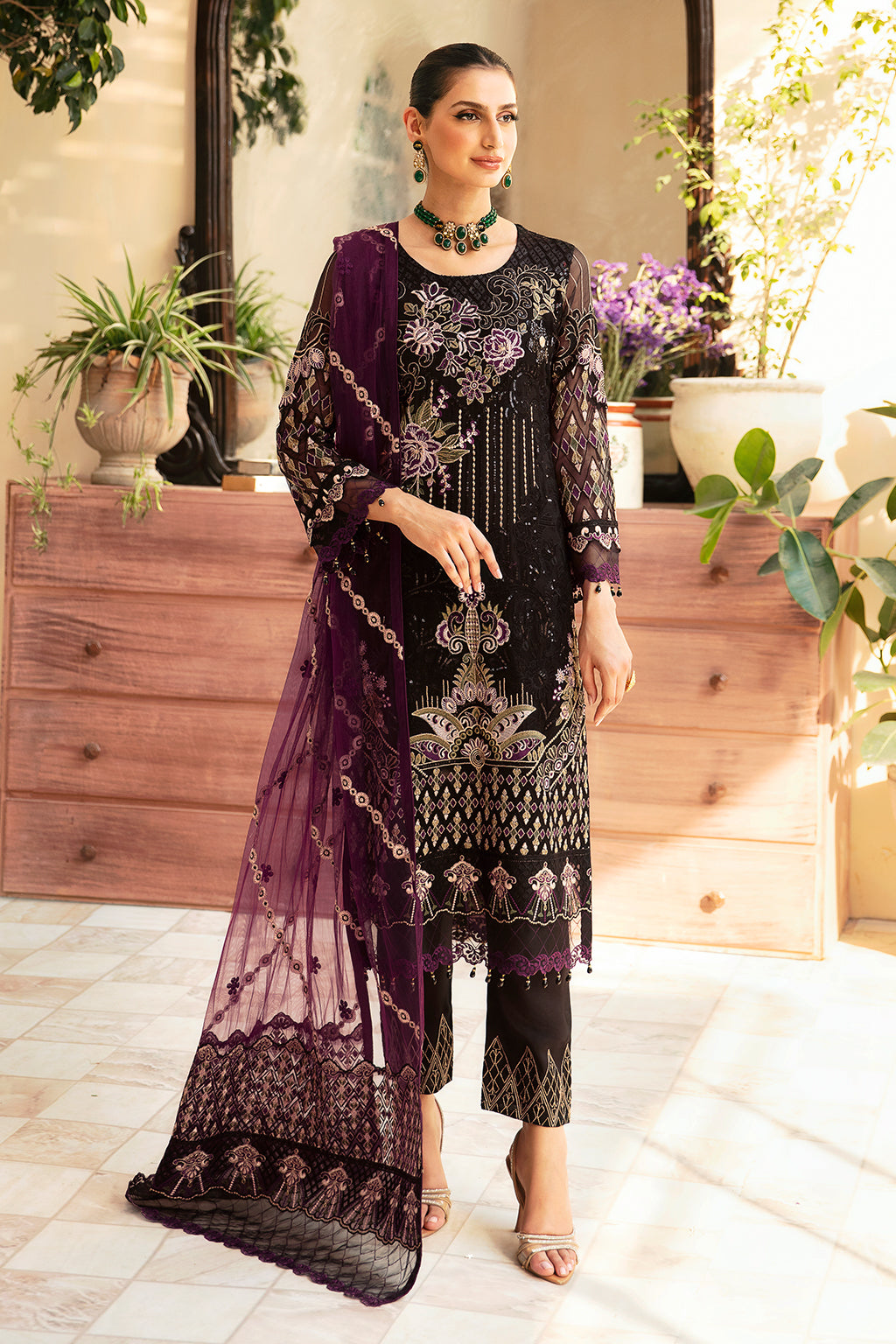 Ramsha | Chevron Chiffon Collection | A-905