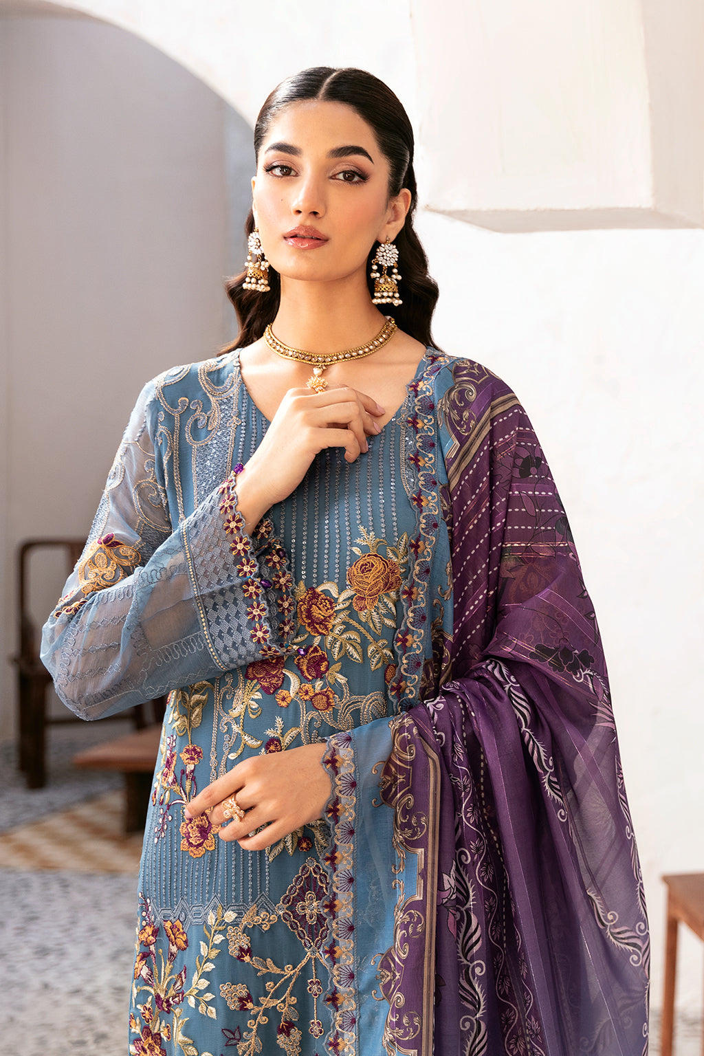 Ramsha | Rangoon Chiffon Collection 24 | D-1202 - Pakistani Clothes for women, in United Kingdom and United States