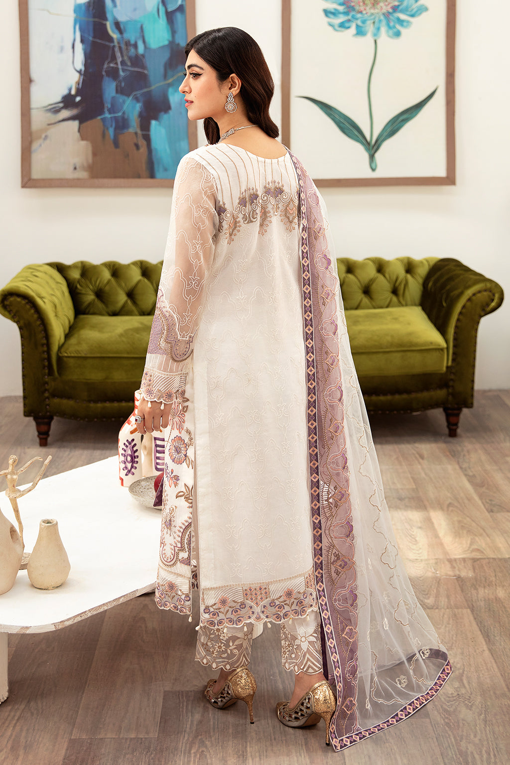 Ramsha | Minhal Organza Collection | M-1002 - Pakistani Clothes for women, in United Kingdom and United States