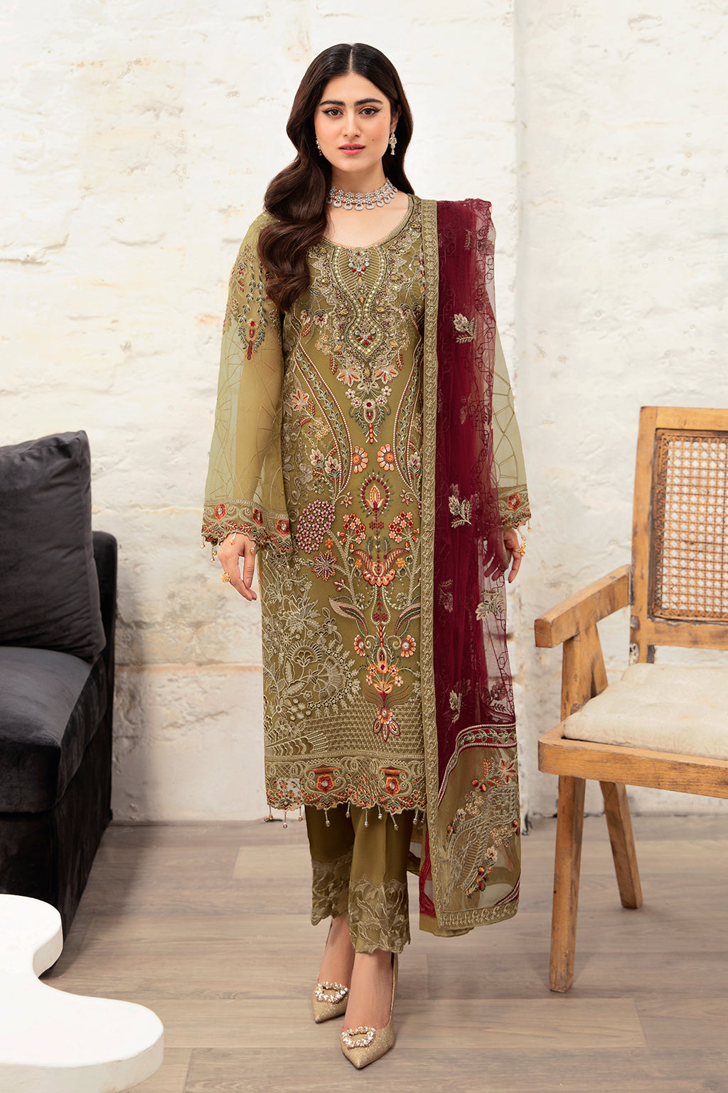 Ramsha | Minhal Organza Collection | M-1010 - Pakistani Clothes for women, in United Kingdom and United States