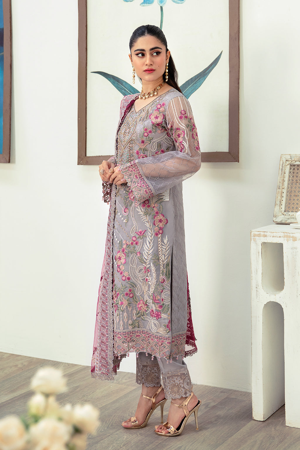 Ramsha | Minhal Organza Collection | M-1008 - Pakistani Clothes for women, in United Kingdom and United States