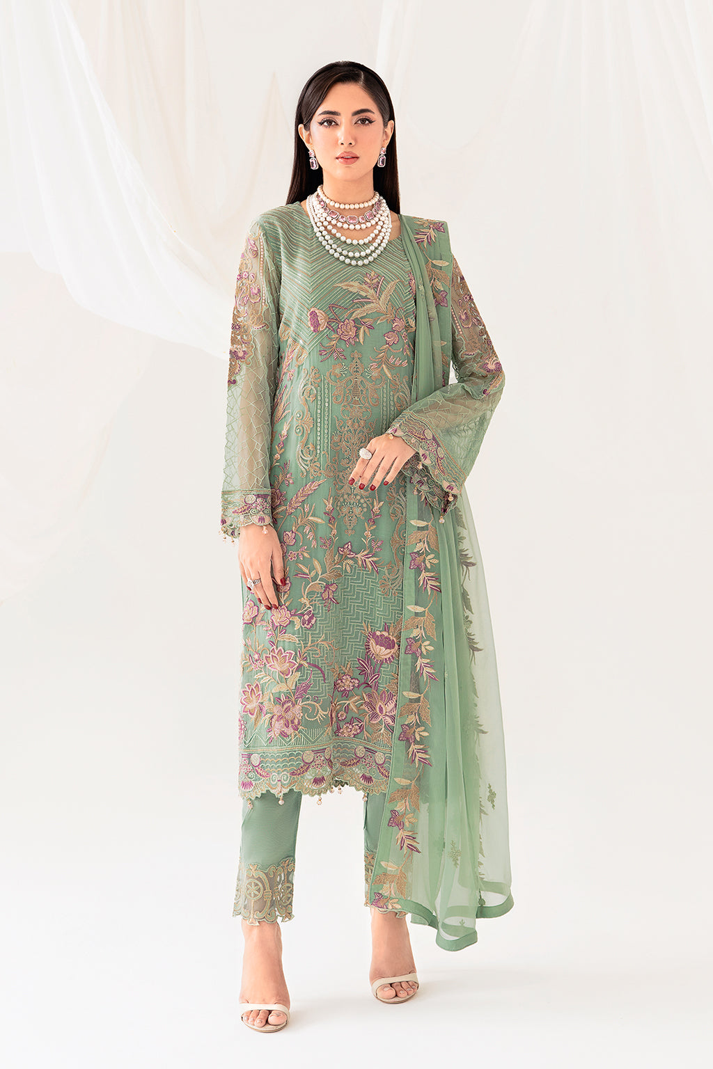 Ramsha | Rangoon Chiffon Collection 24 | D-1003 - Pakistani Clothes for women, in United Kingdom and United States