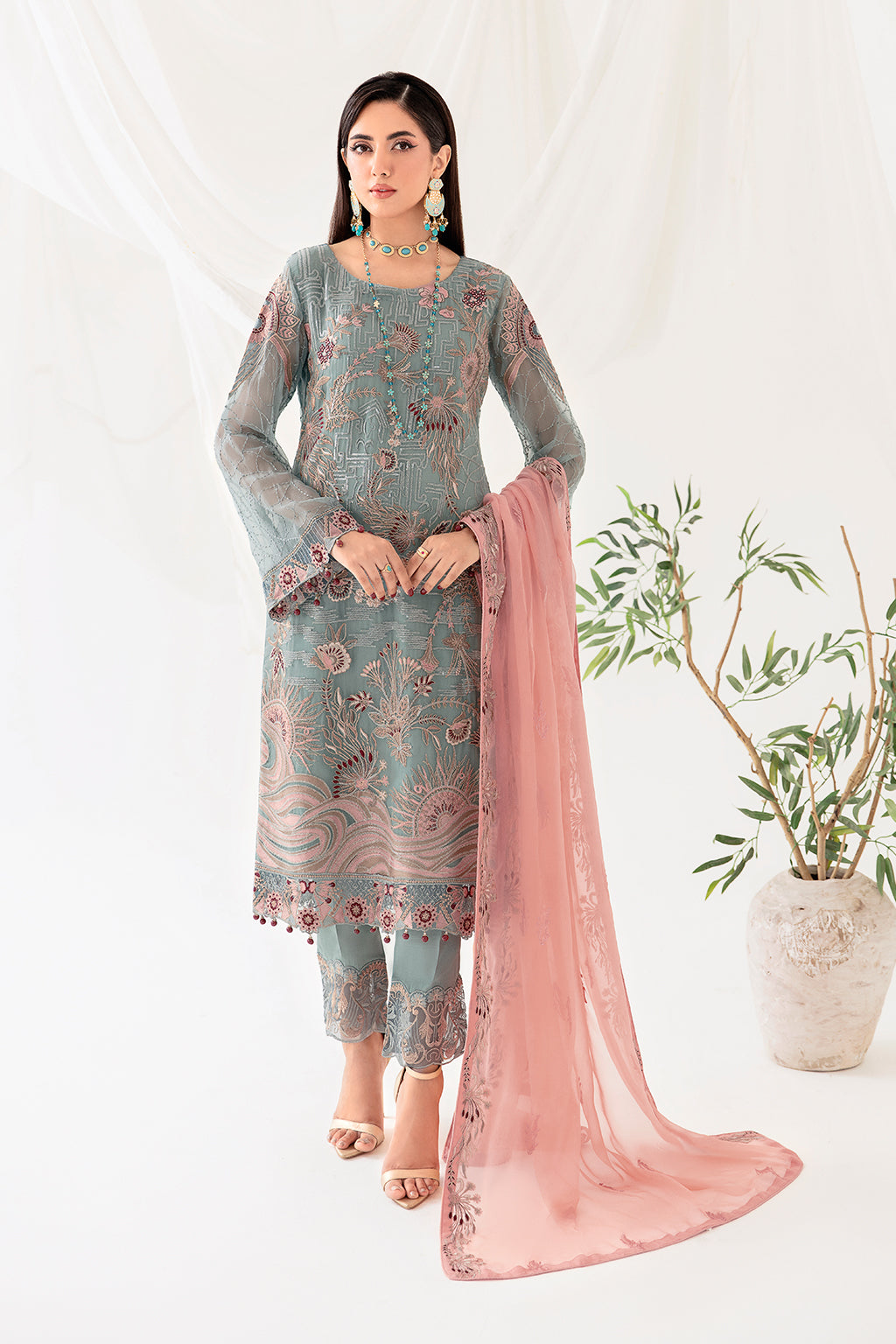 Ramsha | Rangoon Chiffon Collection 24 | D-1010 - Pakistani Clothes for women, in United Kingdom and United States