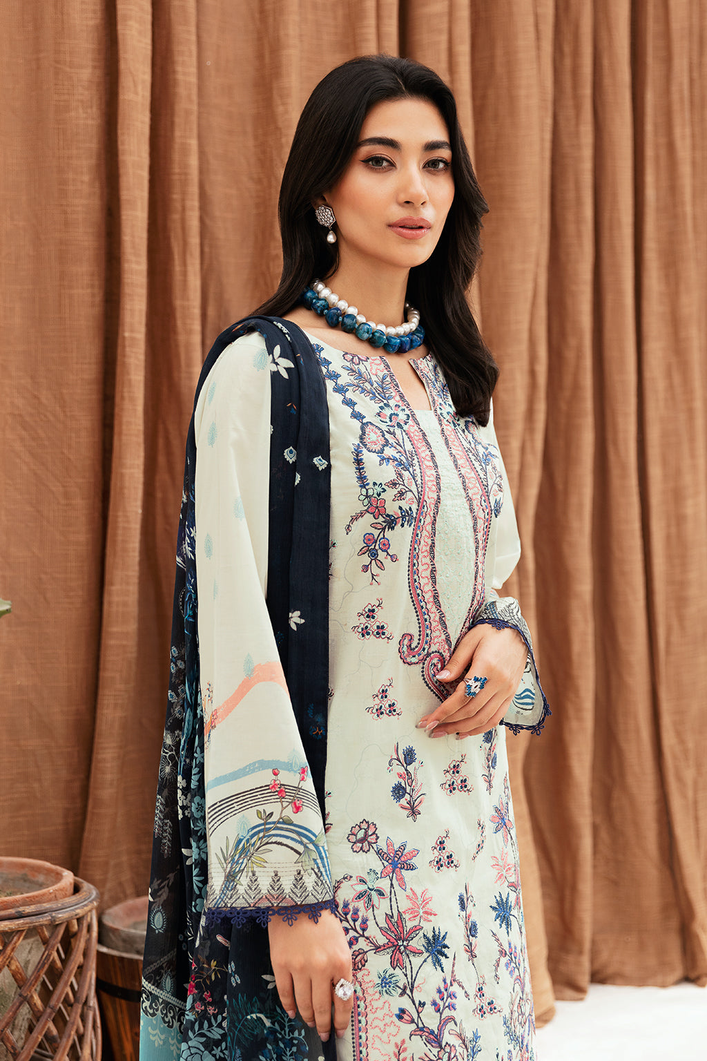 Ramsha | Mashaal Luxury Lawn | L-1107 - Pakistani Clothes for women, in United Kingdom and United States