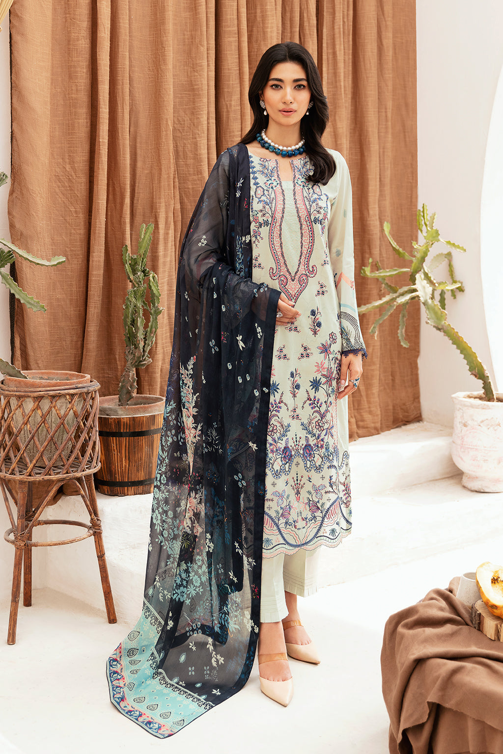 Ramsha | Mashaal Luxury Lawn | L-1107 - Pakistani Clothes for women, in United Kingdom and United States