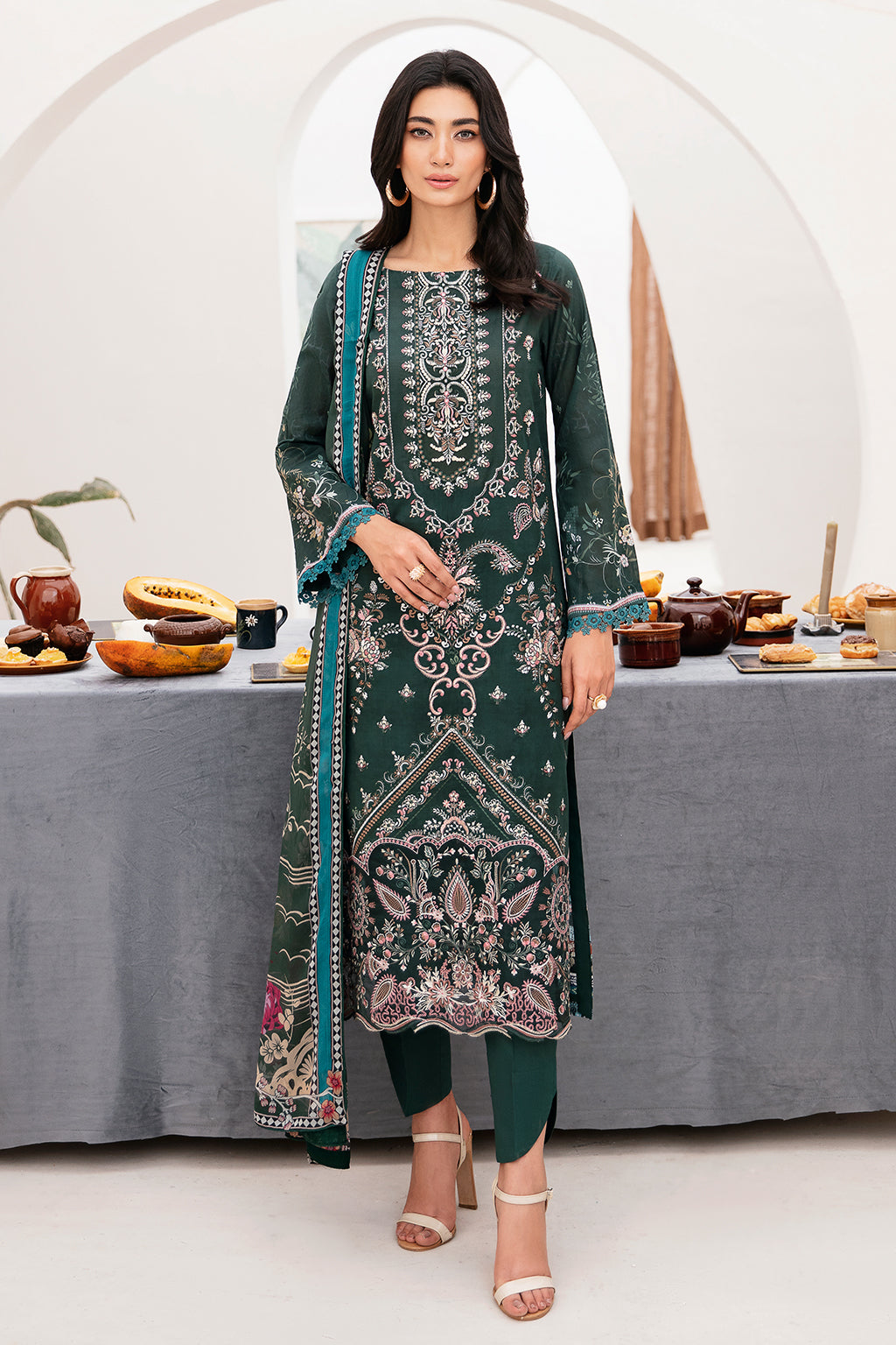 Ramsha | Mashaal Luxury Lawn | L-1109 - Pakistani Clothes for women, in United Kingdom and United States