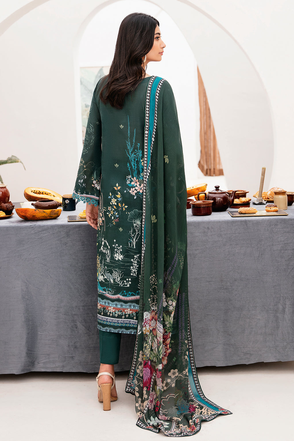 Ramsha | Mashaal Luxury Lawn | L-1109 - Pakistani Clothes for women, in United Kingdom and United States