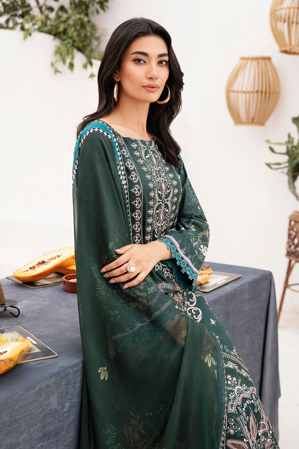 Ramsha | Mashaal Luxury Lawn | L-1109 - Pakistani Clothes for women, in United Kingdom and United States