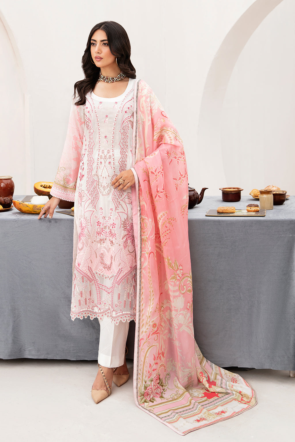 Ramsha | Mashaal Luxury Lawn | L-1104 - Pakistani Clothes for women, in United Kingdom and United States