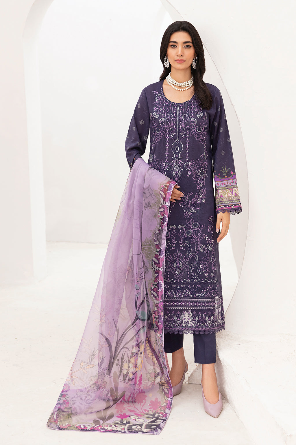 Ramsha | Mashaal Luxury Lawn | L-1105 - Pakistani Clothes for women, in United Kingdom and United States