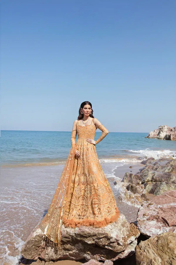 Reign | Formals Collection | ZENDAYA TANGERINE-ORANGE - Hoorain Designer Wear - Pakistani Ladies Branded Stitched Clothes in United Kingdom, United states, CA and Australia