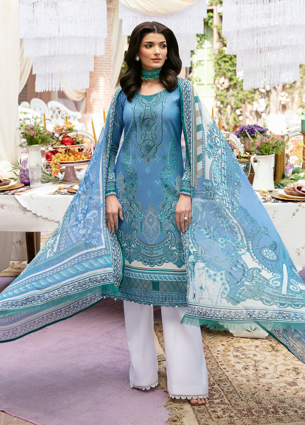 Gulaal | Summer Glow Lawn 24 | ELAINE (GL-L-24V3-07) - Pakistani Clothes for women, in United Kingdom and United States