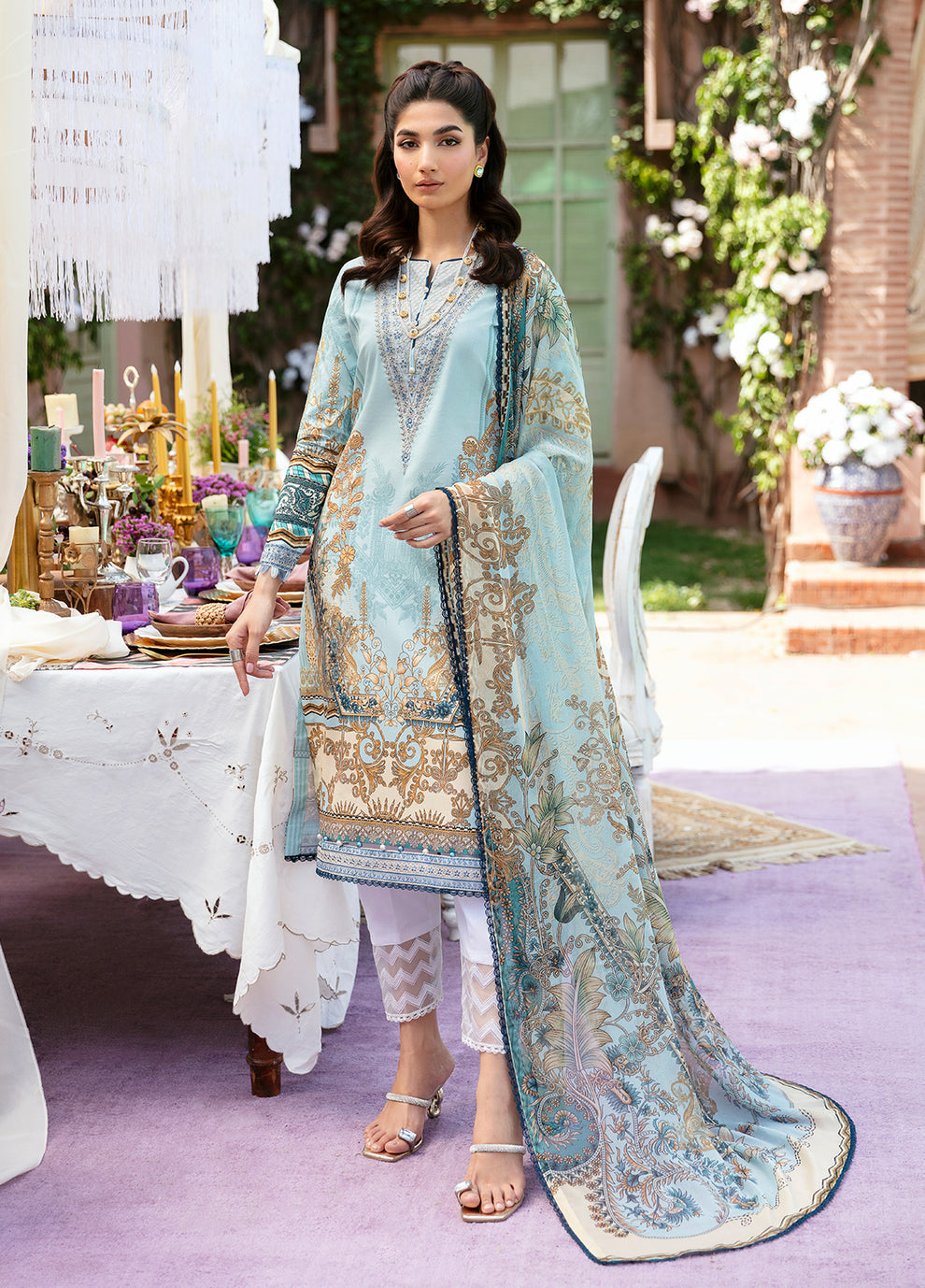 Gulaal | Summer Glow Lawn 24 | AMAYRAH (GL-L-24V3-02) - Pakistani Clothes for women, in United Kingdom and United States