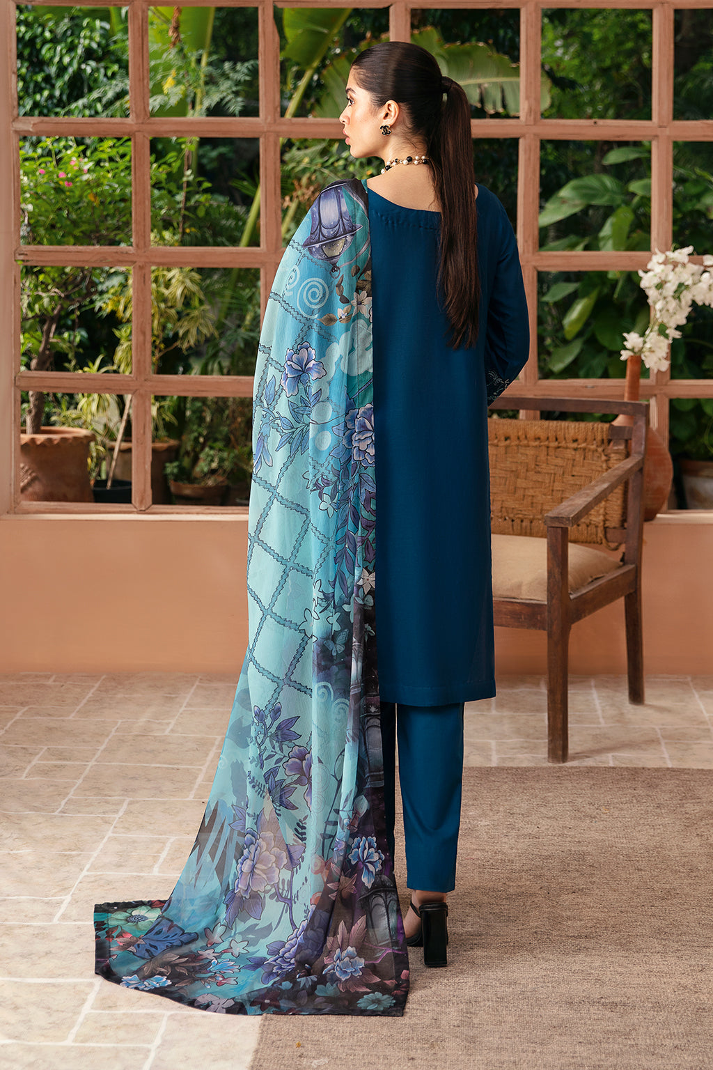 Afsanah | Essentials Lawn | BLAZING BLUE A-01