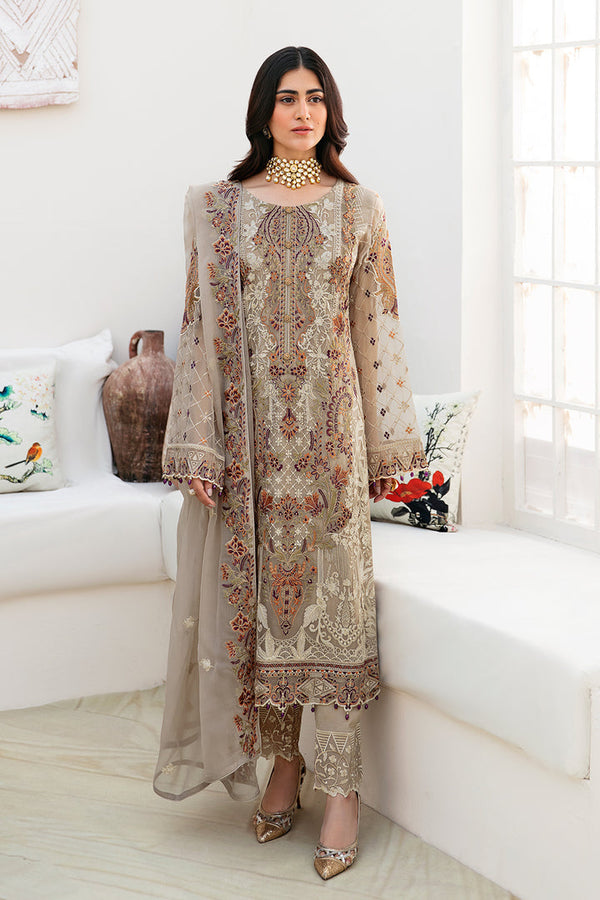 Ramsha | Chevron Chiffon Collection | A-806 - Hoorain Designer Wear - Pakistani Ladies Branded Stitched Clothes in United Kingdom, United states, CA and Australia