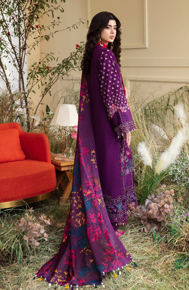 Zevk | Flora Festive Lawn | FUCHSIA - Pakistani Clothes for women, in United Kingdom and United States