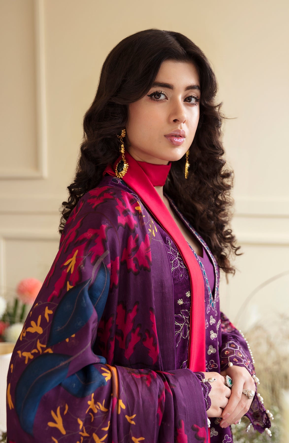 Zevk | Flora Festive Lawn | FUCHSIA - Pakistani Clothes for women, in United Kingdom and United States