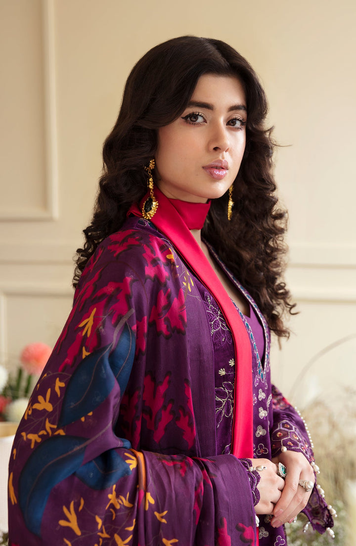 Zevk | Flora Festive Lawn | FUCHSIA - Pakistani Clothes for women, in United Kingdom and United States