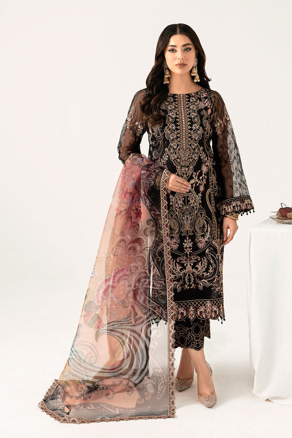 Ramsha | Minhal Organza Collection | M-1105 - Hoorain Designer Wear - Pakistani Ladies Branded Stitched Clothes in United Kingdom, United states, CA and Australia