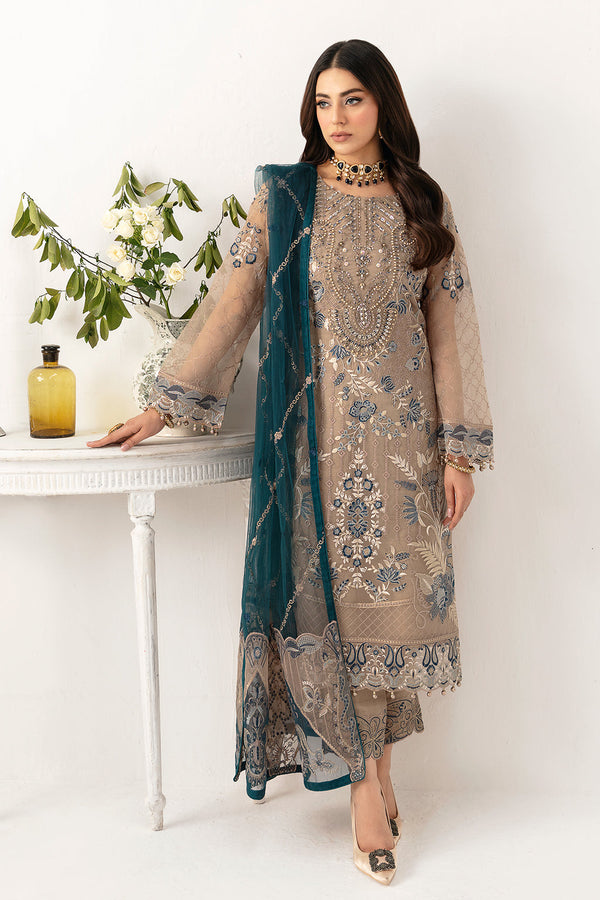 Ramsha | Minhal Organza Collection | M-1106 - Hoorain Designer Wear - Pakistani Ladies Branded Stitched Clothes in United Kingdom, United states, CA and Australia