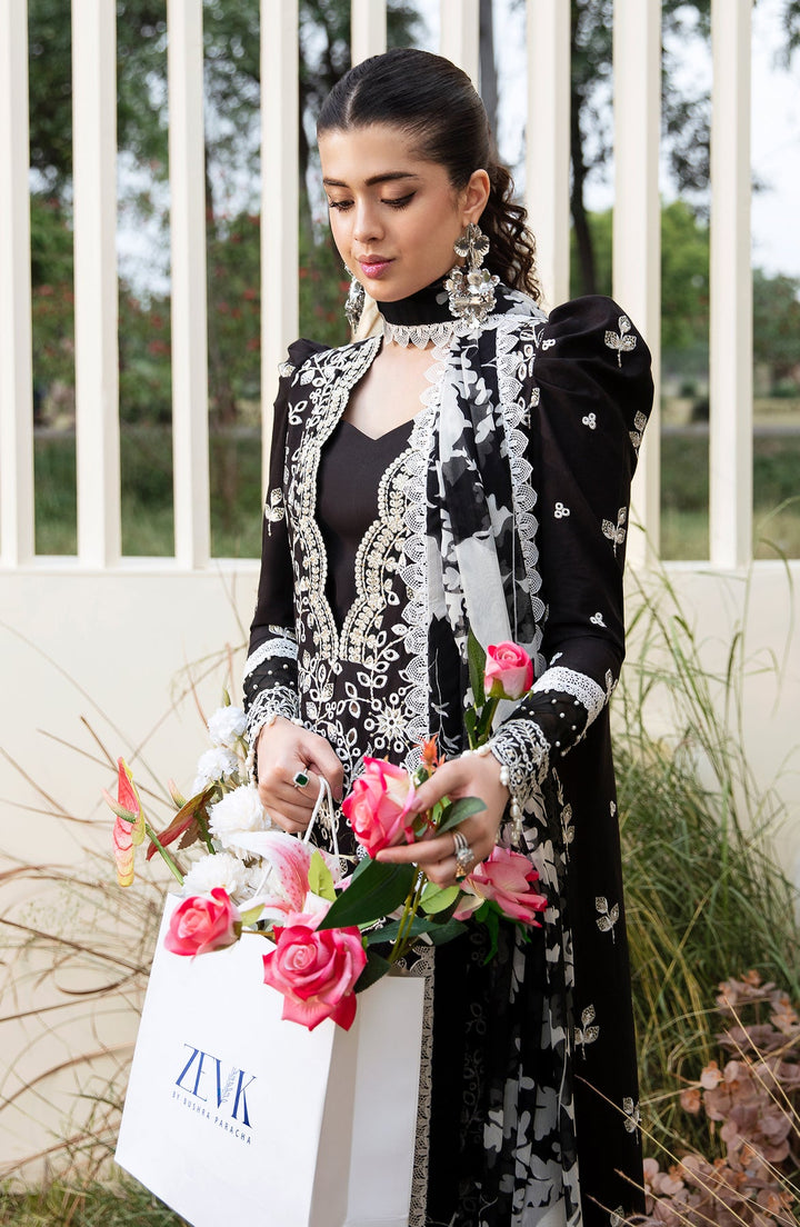 Zevk | Flora Festive Lawn | DUSK - Pakistani Clothes for women, in United Kingdom and United States