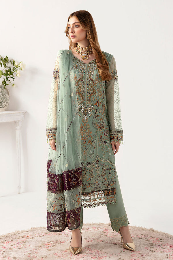 Ramsha | Minhal Organza Collection | M-1108 - Hoorain Designer Wear - Pakistani Ladies Branded Stitched Clothes in United Kingdom, United states, CA and Australia