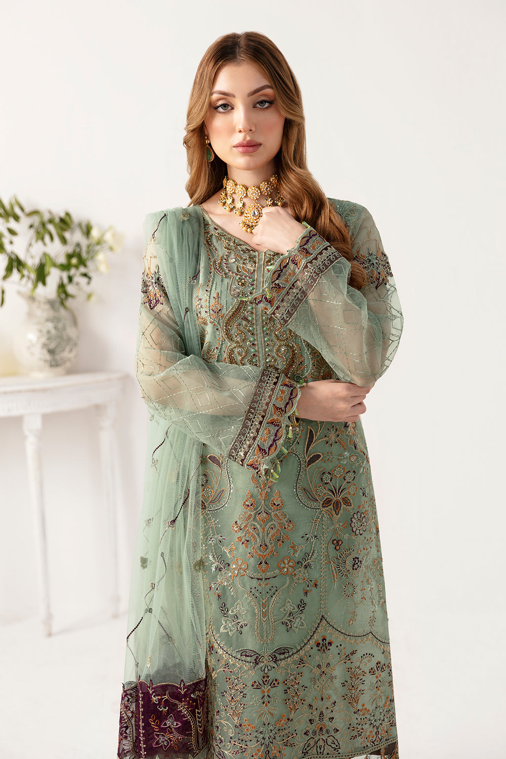 Ramsha | Minhal Organza Collection | M-1108 - Pakistani Clothes for women, in United Kingdom and United States