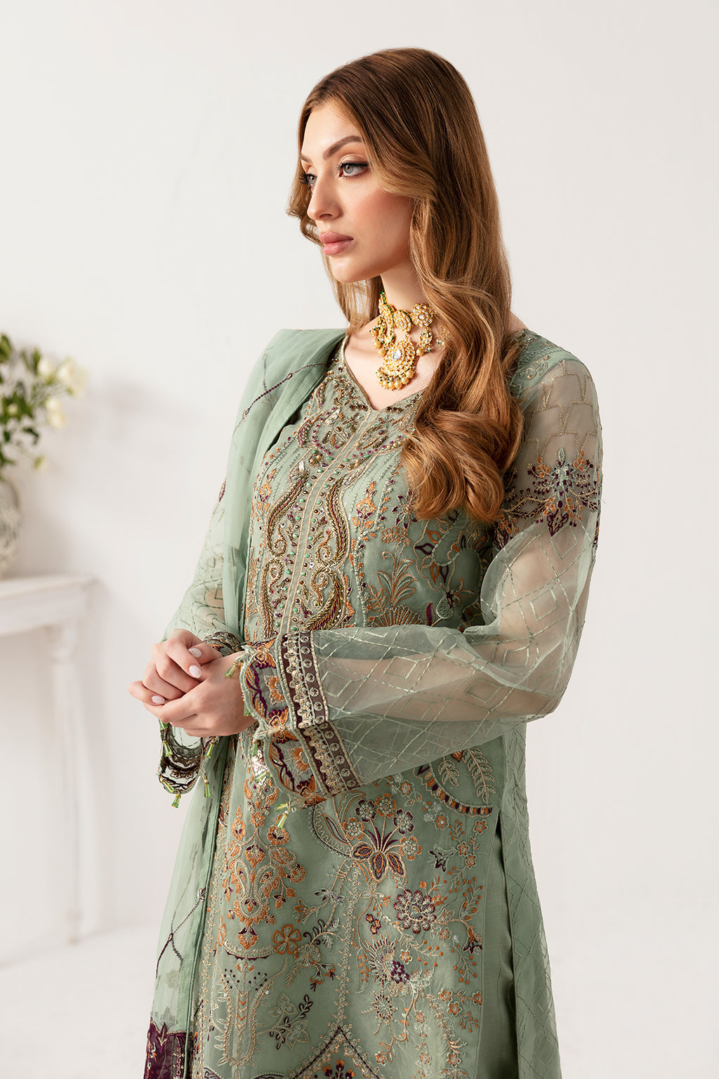 Ramsha | Minhal Organza Collection | M-1108 - Pakistani Clothes for women, in United Kingdom and United States