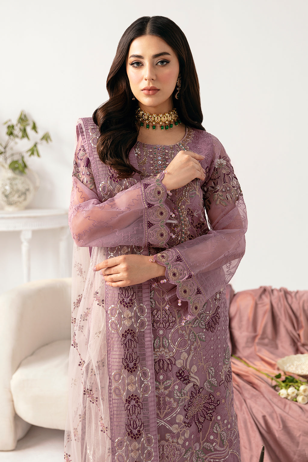 Ramsha | Minhal Organza Collection | M-1107 - Pakistani Clothes for women, in United Kingdom and United States