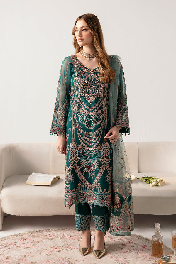 Ramsha | Minhal Organza Collection | M-1101 - Hoorain Designer Wear - Pakistani Ladies Branded Stitched Clothes in United Kingdom, United states, CA and Australia