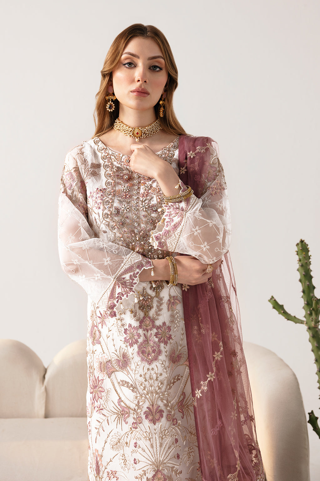 Ramsha | Minhal Organza Collection | M-1102 - Pakistani Clothes for women, in United Kingdom and United States