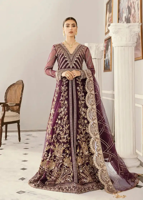 Akbar Aslam | Raqsl Collection | Gladiolus - Hoorain Designer Wear - Pakistani Ladies Branded Stitched Clothes in United Kingdom, United states, CA and Australia