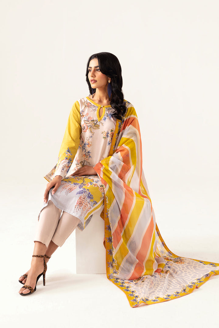 Ramsha | Pinted Lawn | RP-111 - Hoorain Designer Wear - Pakistani Ladies Branded Stitched Clothes in United Kingdom, United states, CA and Australia