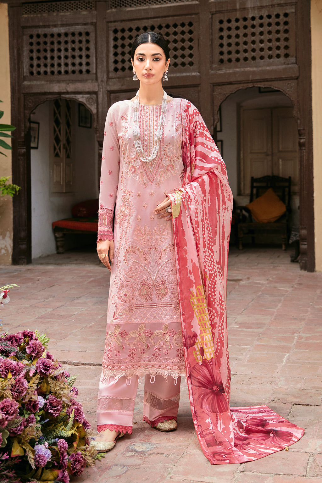 Ramsha | Mashaal Luxury Lawn | L-806 - Pakistani Clothes for women, in United Kingdom and United States