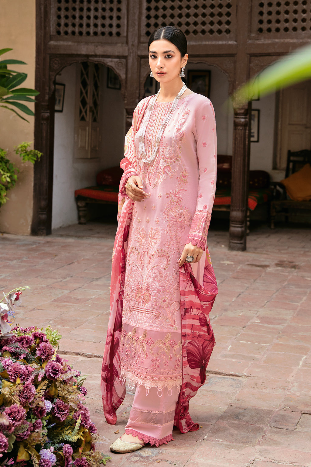 Ramsha | Mashaal Luxury Lawn | L-806 - Pakistani Clothes for women, in United Kingdom and United States