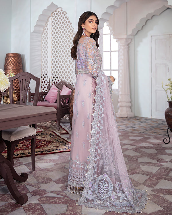 Gulaal | Wedding Formals | NAAZ EMBROIDERED NET 3-PIECE SUIT WS-09