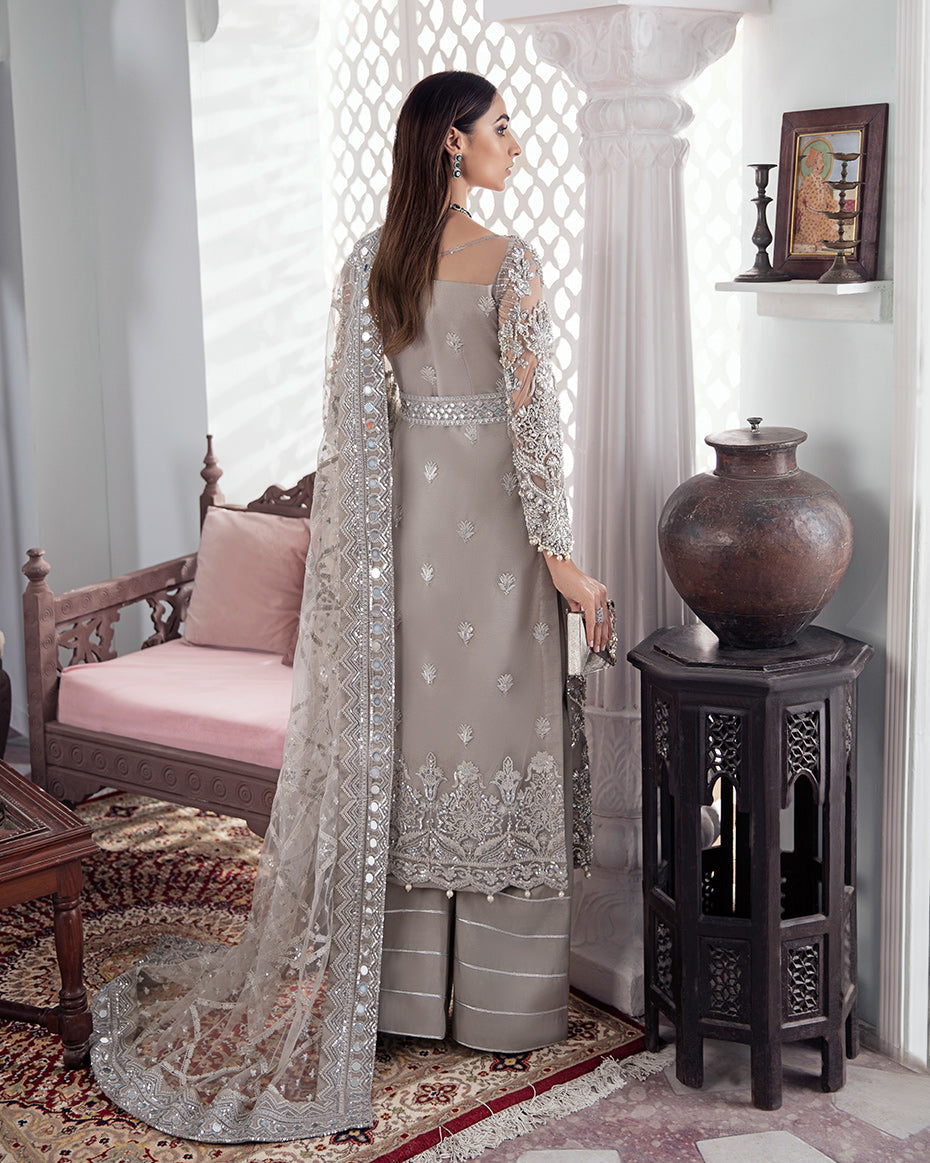 Gulaal | Wedding Formals | Gulnoor Embroidered Net 3-Piece Suit WS-18