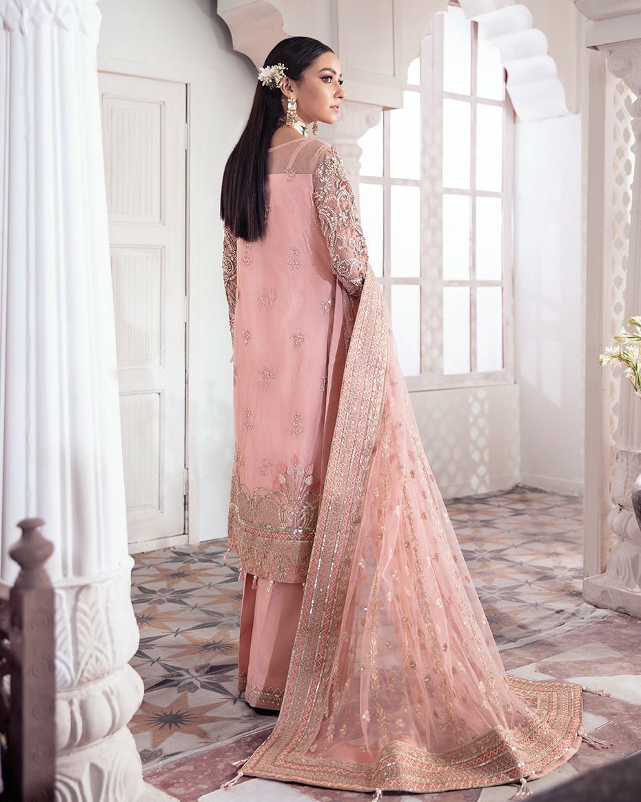 Gulaal | Wedding Formals | ARJUMAND EMBROIDERED NET 3-PIECE SUIT WS-15