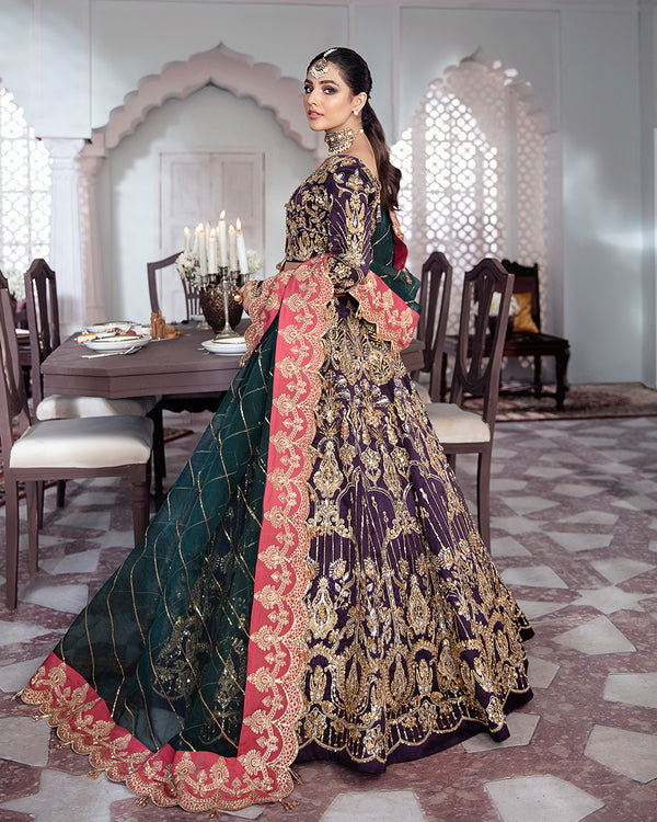 Gulaal | Wedding Formals | KEHKSHAN EMBROIDERED NET 3-PIECE SUIT WS-14