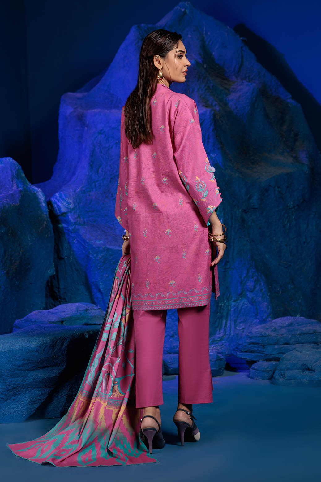 Bonanza Satrangi | Khaddar and Viscose | RASPBERRY SORBET