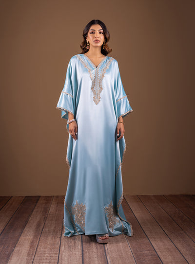 Zainab Chottani | The Kaftan Edit | Aqua Blossom