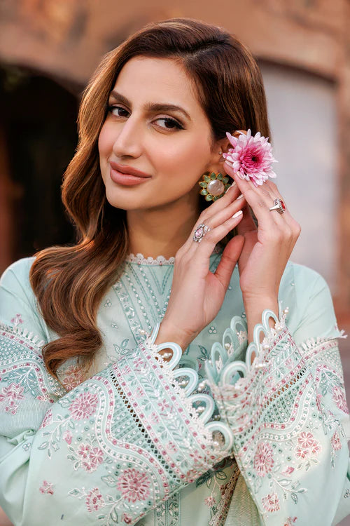 Farasha | Kaavish Lawn 24 | WHISPER MINT - Hoorain Designer Wear - Pakistani Ladies Branded Stitched Clothes in United Kingdom, United states, CA and Australia