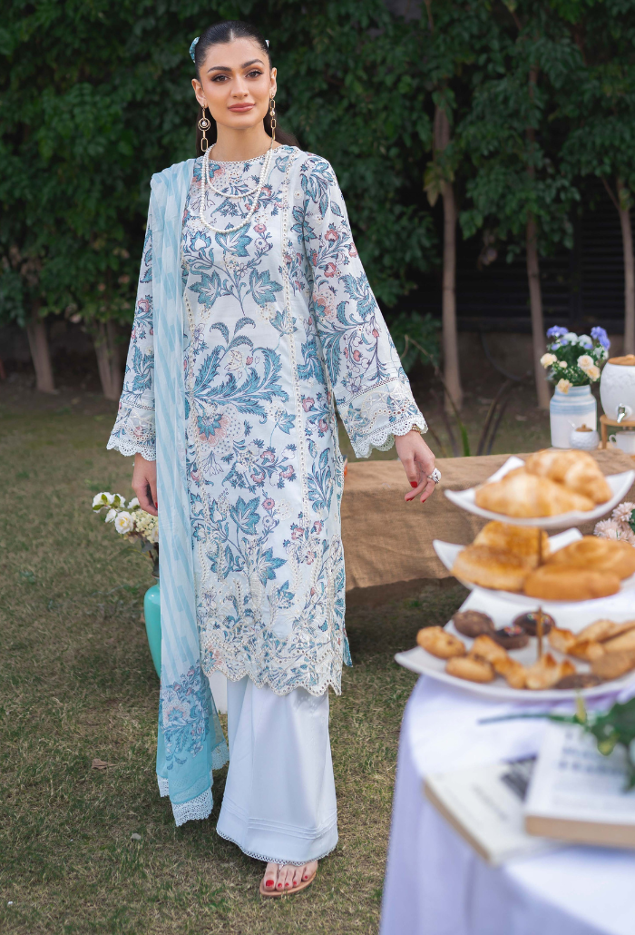 Humdum | Gardenia Lawn 24 |Printkari Lawn - PLG 08 - Pakistani Clothes for women, in United Kingdom and United States