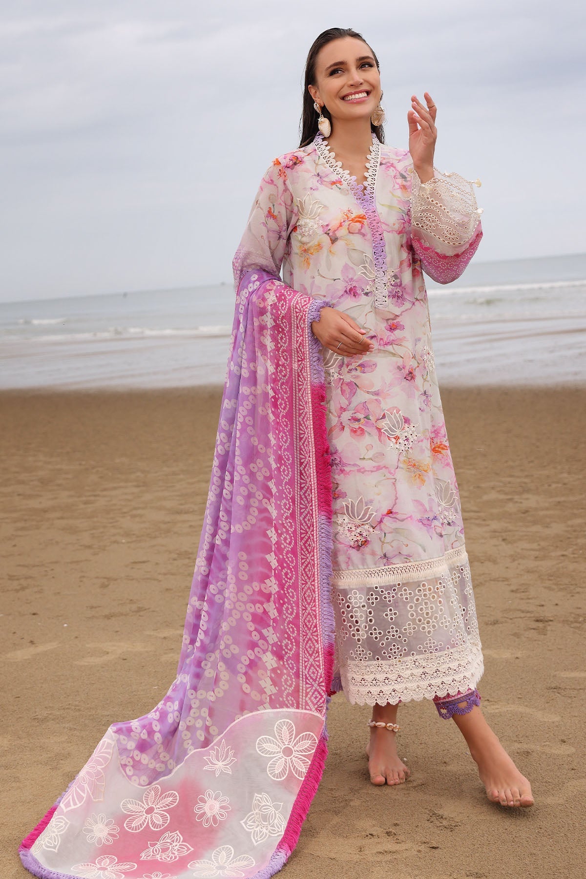 Nureh | Gardenia Embroidered Lawn 25 | NSG-172